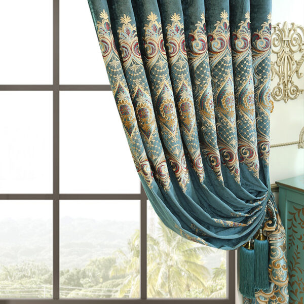 Luxury Elegant High-end Embroidered Curtains - Image 3