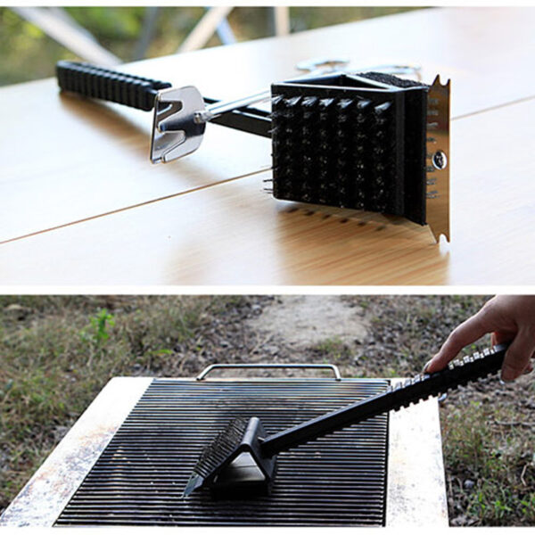 All In One Grill Scraper And Steel Brush Tool - Image 2