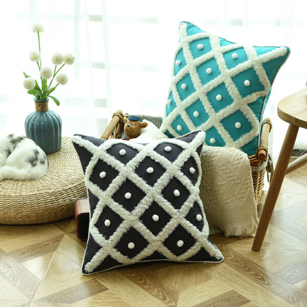 Creative Home Ball Pillow Tufted Moroccan Pillow Elegant Cushion Pillow Case - Image 4