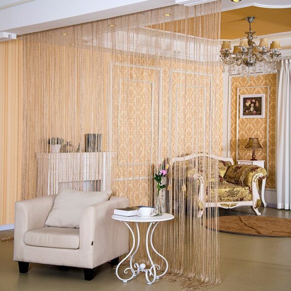 Door Curtain Dilver Thread Curtain Partition Curtain Hanging Curtain Window Screen - Image 5