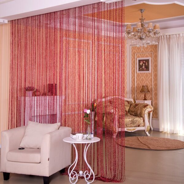 Door Curtain Dilver Thread Curtain Partition Curtain Hanging Curtain Window Screen - Image 4