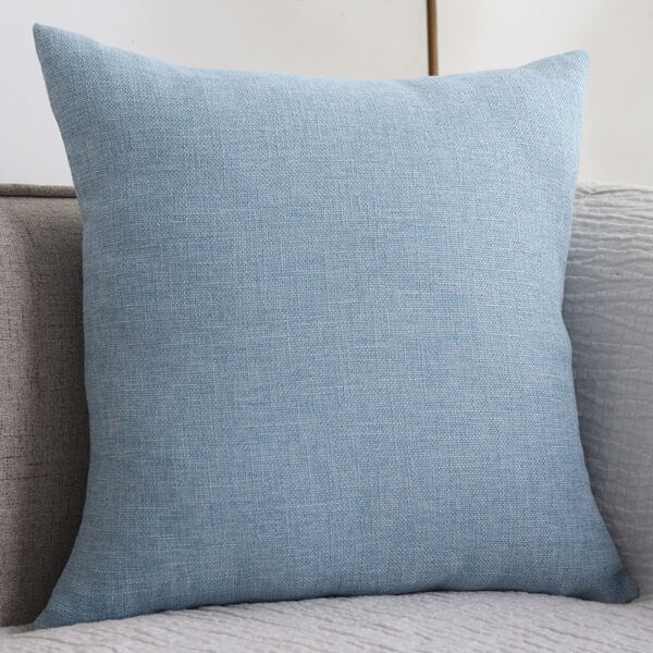 Plain Cotton Linen Sofa Cushion Thickened Square Pillow - Image 2