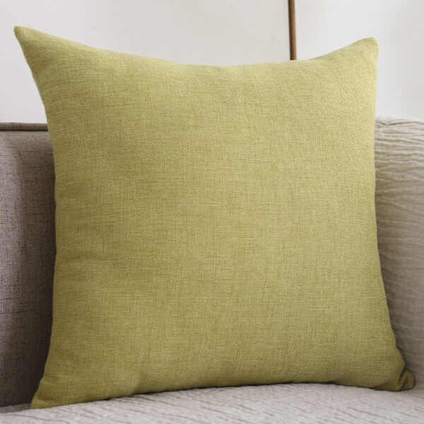 Plain Cotton Linen Sofa Cushion Thickened Square Pillow - Image 8