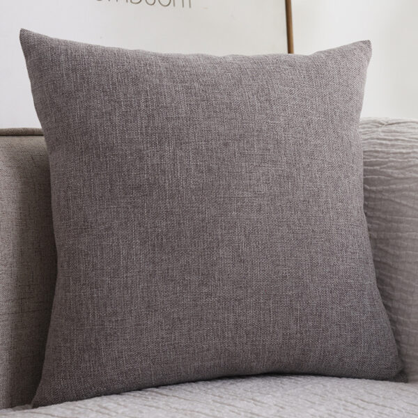 Plain Cotton Linen Sofa Cushion Thickened Square Pillow - Image 5