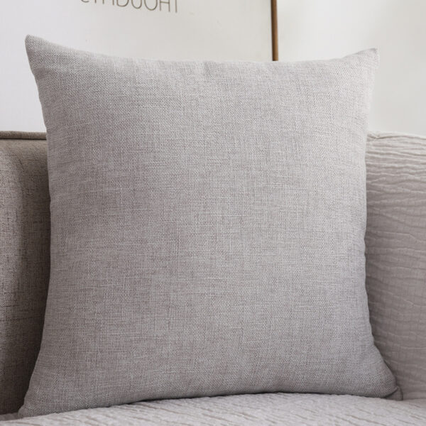 Plain Cotton Linen Sofa Cushion Thickened Square Pillow - Image 4