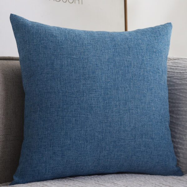 Plain Cotton Linen Sofa Cushion Thickened Square Pillow - Image 7