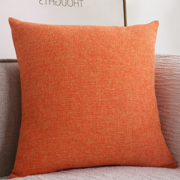Plain Cotton Linen Sofa Cushion Thickened Square Pillow - Image 6