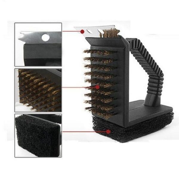 All In One Grill Scraper And Steel Brush Tool - Image 3