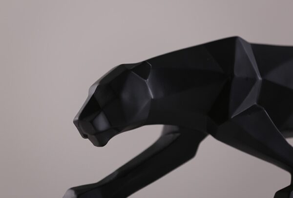 Modern Abstract Black Panther Sculpture - Image 3