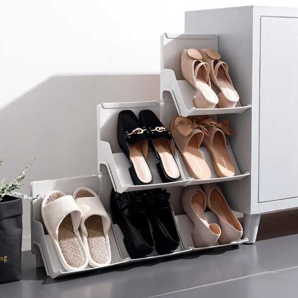 Shoe Rack Home Stackable Multi-layer Shoe Storage Shelf Organizer For Any Occasion Shoe Storage Space Saving - Image 6