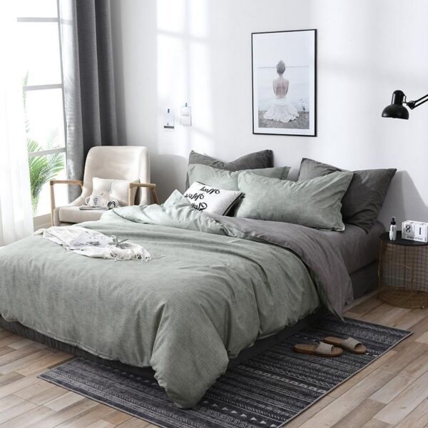 Bed sheets set quilt duvet cover bedding 4 sets - Image 2
