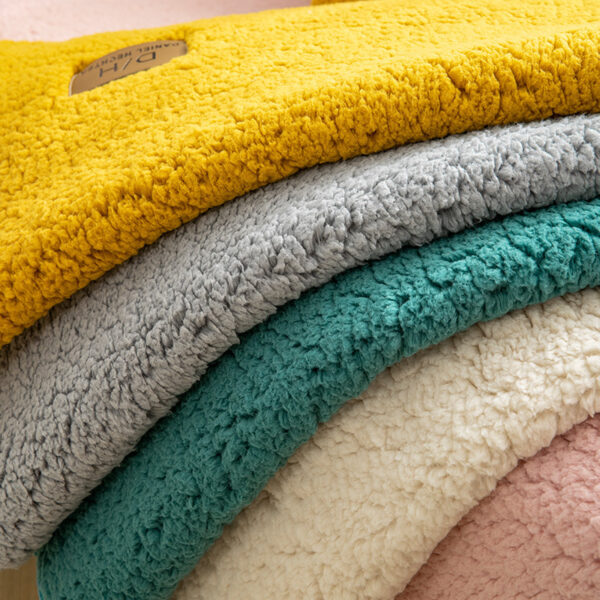 Modern Solid Color Winter Lamb Wool Sofa Towel Thicken Plush Soft And Smooth Sofa Covers For Living Room Anti-slip Couch Cover - Image 2