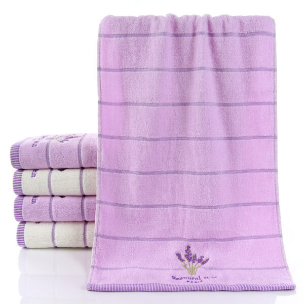 Pure Cotton 32 Strand Embroidered Face Washing Towel - Image 5