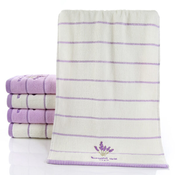 Pure Cotton 32 Strand Embroidered Face Washing Towel - Image 3