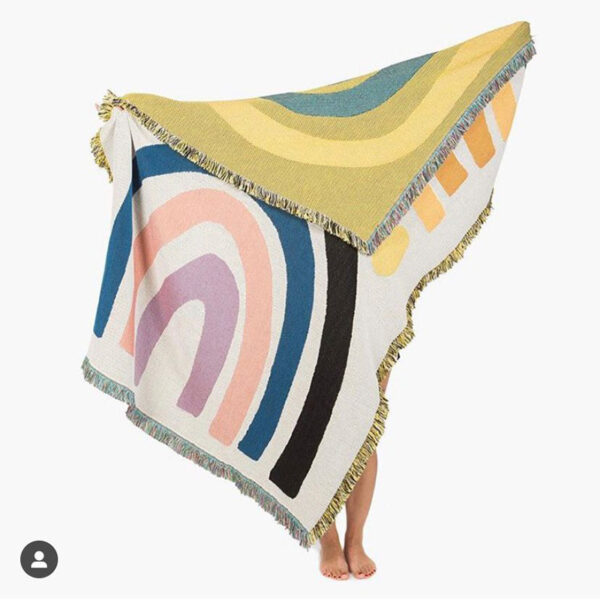 Bohemian Rainbow Blanket Tapestry Home Decor - Image 3
