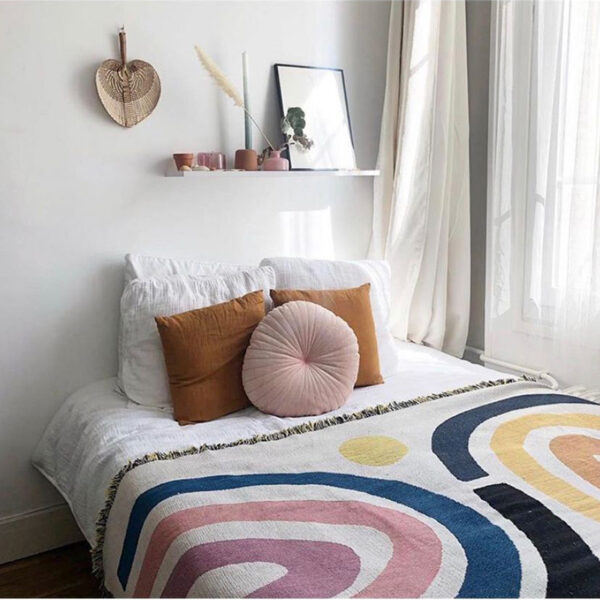 Bohemian Rainbow Blanket Tapestry Home Decor - Image 5