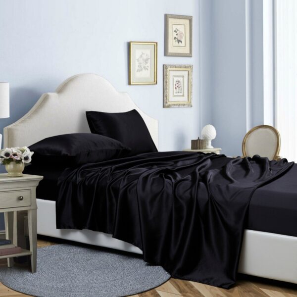 Bedding Solid Color Bed Sheet Fitted Sheet Four-piece Set - Image 7