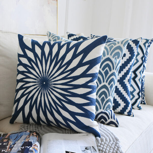 Classical embroidered home pillow without core - Image 7