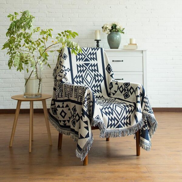 Geometric Cotton Blanket Throw Comforter - Image 5
