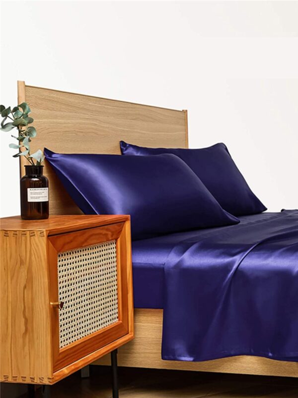 Four-piece Set Of Silk Bedding Sheets And Fitted Sheets - Image 2