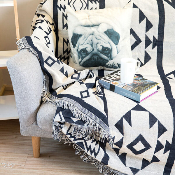 Geometric Cotton Blanket Throw Comforter - Image 4