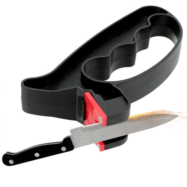 Knife Sharpener Handheld Scissor Blade Sharpening Convenient Kitchen Tools Grindstone 2 In 1 Kitchen Gadgets - Image 8