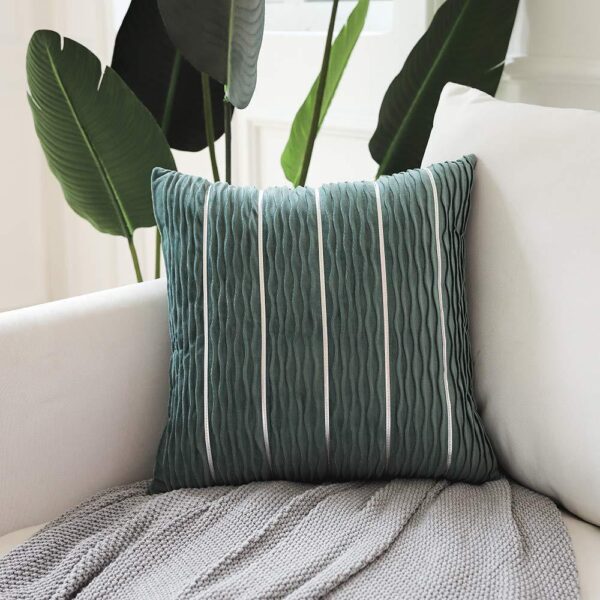 Simple Luxury Striped Velvet Pillow Cover Pillow Cushion Cover Pillow Case Covers for Sofa Flannel Velvet Sofa Cushion Cover - Image 4