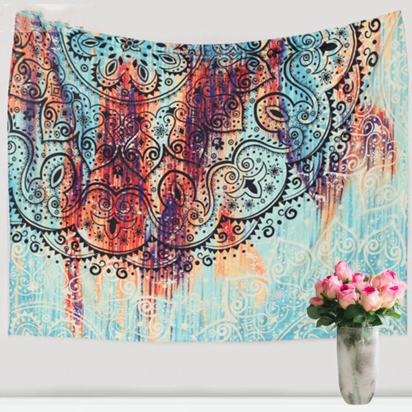 Sevenstars Bohemian Mandala Tapestry Hippie Floral Tapestry Sketched Flower Tapestry Art Print Tapestry For Room - Image 3