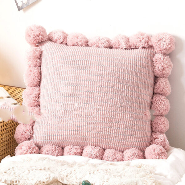 Throw Pillow Bed Sofa Cushion Waist Knitted Pillowcase - Image 4