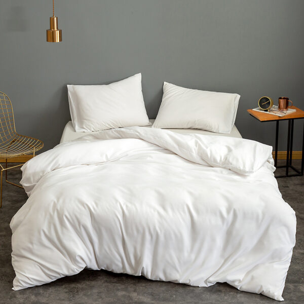 Fashion Home Textile Single Product Bedding Brushed Solid Color Quilt Cover - Image 4