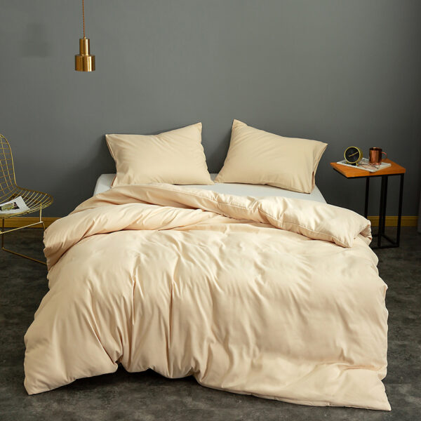 Fashion Home Textile Single Product Bedding Brushed Solid Color Quilt Cover - Image 6
