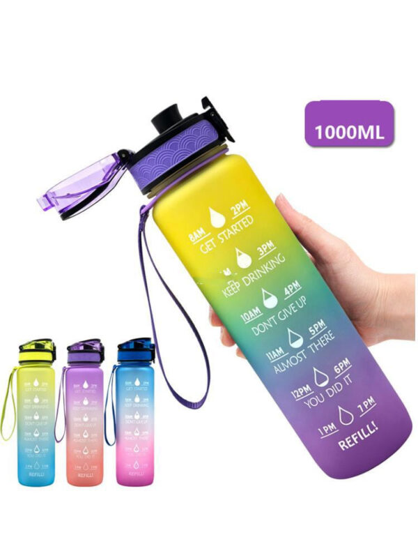 Transparent Flask Water Bottle 1000ml Bottled Kawaii Bottle Bpa Free Infuser Plastic Milk Sports Clear Water Bottle Kawaii Cup - Image 8