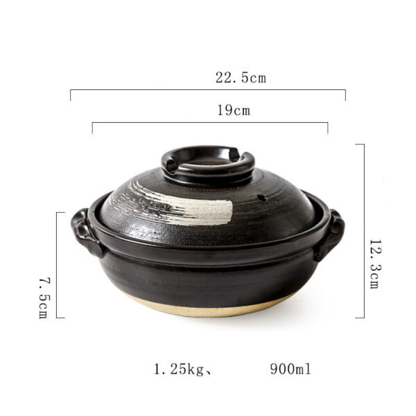 Stew Pot Soup Household Ceramic Gas Clay Pot Rice Casserole - Image 3