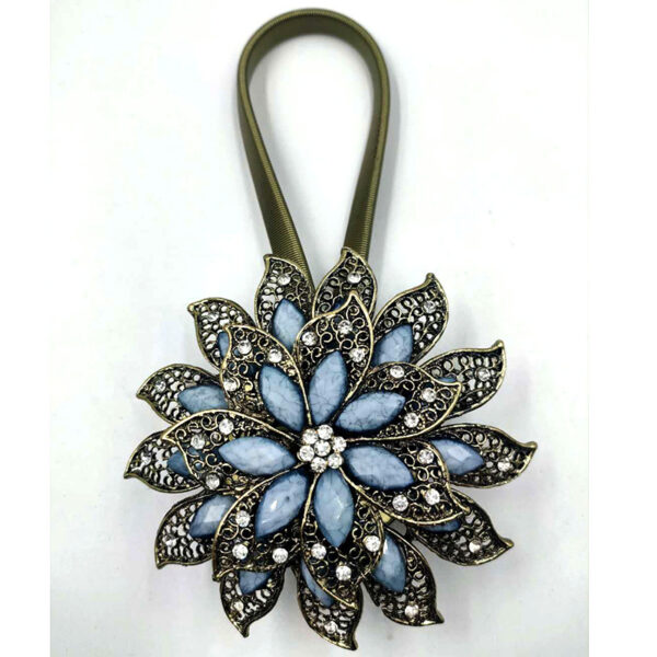 Bedroom Curtain Buckle Spring Magnetic Mouth Rhinestone Curtain Accessories Stretch Strap - Image 8