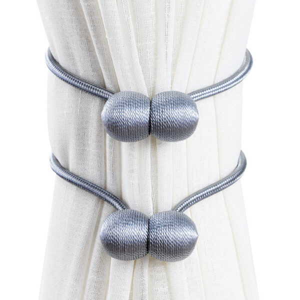 Curtain Straps A Pair Of Curtain Buckle Tie Rope Magnet Knot Tie Buckle Accessories - Image 3