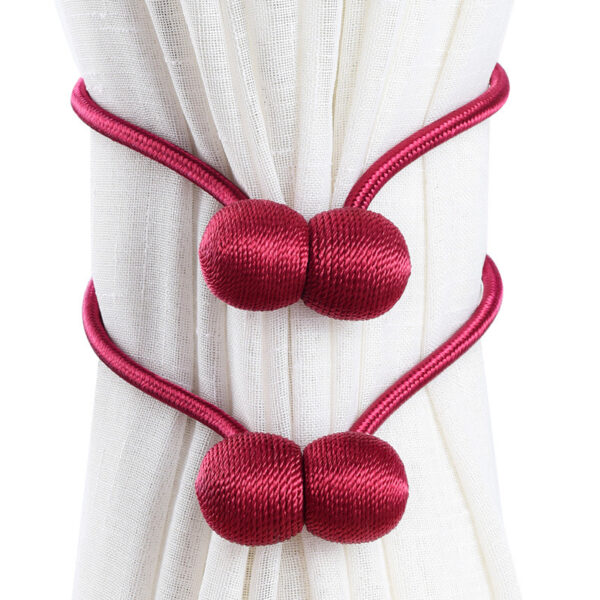 Curtain Straps A Pair Of Curtain Buckle Tie Rope Magnet Knot Tie Buckle Accessories - Image 5