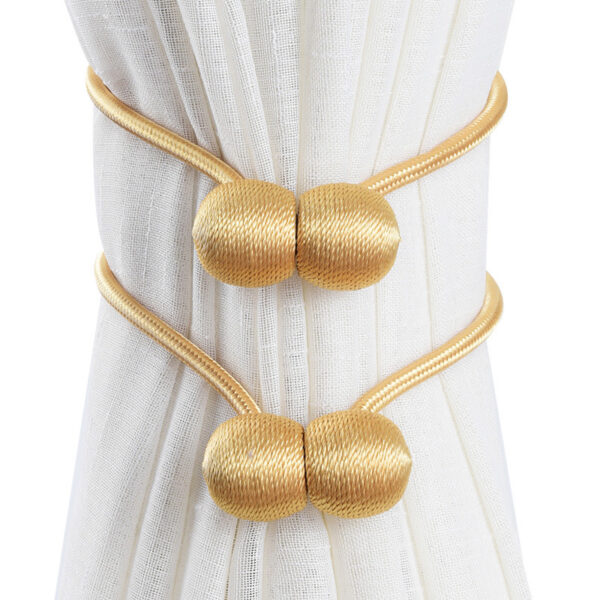 Curtain Straps A Pair Of Curtain Buckle Tie Rope Magnet Knot Tie Buckle Accessories - Image 4