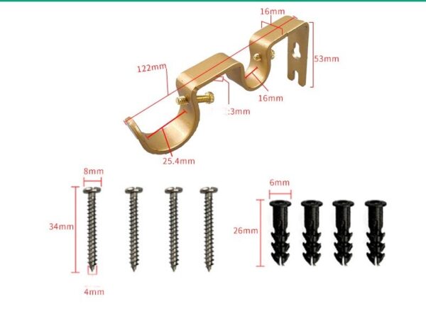 Double Rod Bracket For Household Curtain Accessories - Image 2