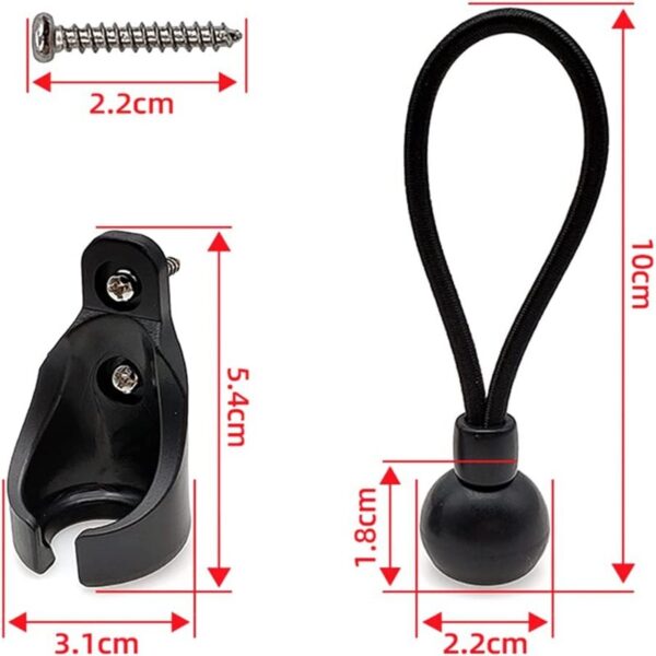 Curtain Elastic Windproof String Clip With Screws Rubber Stopper Accessories - Image 6