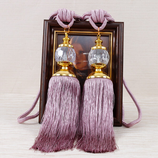 European-style Tassel Fringe Lace Crystal Ball Strap Rope Accessories Living Room Curtain Tassel Accessories - Image 3