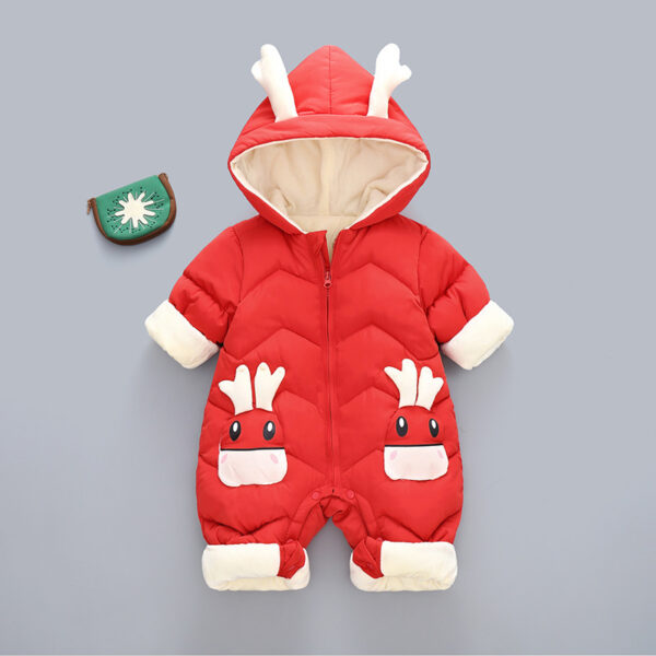 Baby Winter Snowsuit Plus Velvet Thick Baby Boys Jumpsuit 0-3 Years Newborn Romper Girl Clothes Overalls Toddler Coat - Image 7