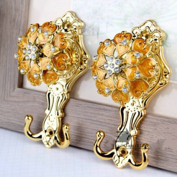 Curtain Hook Wall Hook Rose Flower Plating Accessories Curtain Wall Hook Tie Rope - Image 5