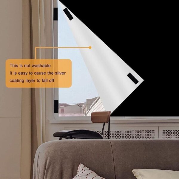 Portable Blackout Blind Window Thermal Insulated Kitchen Curtains Stick On DIY - Image 7